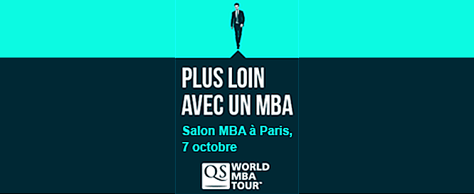 A vos agendas : Rendez-vous MBA au salon QS World MBA Tour à Paris le samedi 7 Octobre